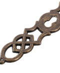 Decorative zinc alloy piece from Old School Antique Clock Hardware Kit With Door Key Hinges And Cylinder for DIY Grandfather Clock Restoration.