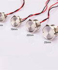 Multi Size Piezo Switch 16mm 19mm 22mm 25mm Stainless Steel 316L Momentary Normally Open 200mA 24V AC DC
