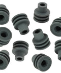 10-pack gray rubber weather-pack connector seals for 16–14 AWG automotive wiring.