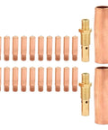 Get Your Hands On These Sick Plasma Cutter Consumable Tips And Nozzles For 20pcs Welding Kits With 0.8mm Diffuser Copper Parts That Are Totally Durable - Set of copper tips and nozzles.