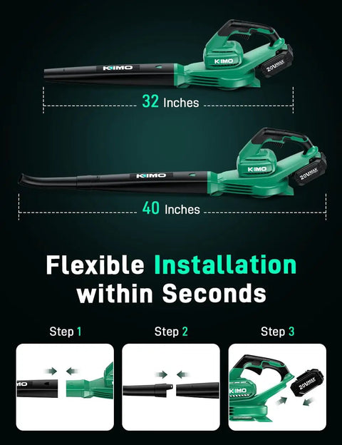 Cordless Leaf Blower With Two Speed Settings For Yard Work, Lightweight Battery Powered Tool With A Copper Motor, size adjustment