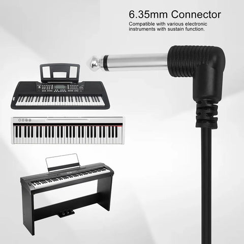 6.35mm connector for Universal Keyboard Sustain Pedal With 1/4 Inch Input Plug And Anti Slip Rubber Bottom with digital pianos