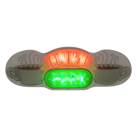 Central Perk LED Neon Light Wall Mounted Officially Licensed Friends Show Decor Neon Sign For Living Room Bedroom Office And Game Room Lit Vibes For Fans Of The Show showing café logo with steam cups