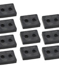 10 Pack Rubber Shock Absorbing Pads For Fitness Equipment Anti Slip Feet Bumpers With Holes For Gym Weight Stacks And Furniture Black 44 X 35 X 9.5 Mm