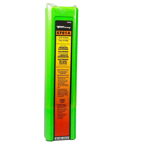 E7014 Welding Rod Three Thirty Second Inch Five Pound All Position Arc for deep penetration packaging in green box