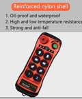 Beefy Rugged Industrial Wireless Crane Remote Control Kit with Eight Buttons for Electric Hoist and Overhead Crane