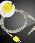 EGT Thermocouple K Type Exhaust Gas Temperature Probe With Exposed Tip And 1 8 NPT Thread Connector Flexible Stainless Steel Sensor