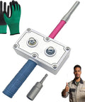 Hot Stuff Electrician's Wire Pulling Assistant Gets You Paid Faster With This Bad Brushless Wireless Handheld Cable Feeder Tugger, gloves, and socket.