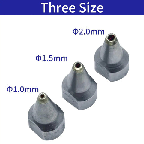 Three Piece Desoldering Nozzle Set Copper Tips 1.0mm 1.5mm 2.0mm For S993A S995A Electric Vacuum Desoldering Pump Solder Sucker Gun