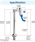 Brass Glass Filler Faucet 9in Deck Mount With 1/2 NPT Male Shank Extra Lever Arm And Filler Tip Heavy Duty Water Station specification