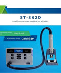 High-Power 1000W Hot Air Soldering Station With 100 to 480 C Range, 120 L Min Airflow, Brushless Fan, Lead-Free Soldering, with digital display.