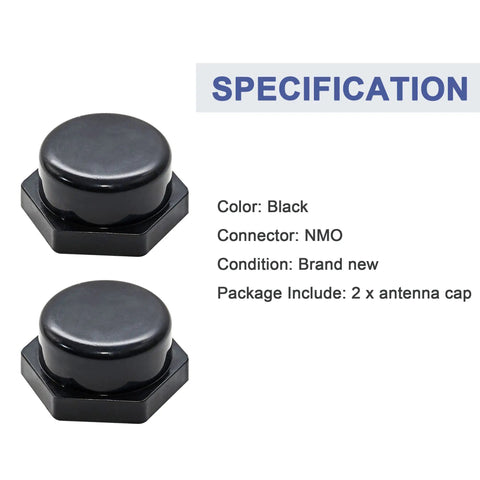 NMO Antenna Mount Cap With O Ring Seal Dust All Weather Rain Cover 2 Pack Protects Unused Base From Dirt And Corrosion