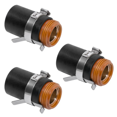 Plasma Cutter Retaining Caps and High Temperature Cutting Nozzles for 45 65 85 Series Rust Resistant Metal Cutting Replacement Parts 3 Pack Heavy Duty Build for Tough Jobs and Easy Install, visible in multi-angle view.