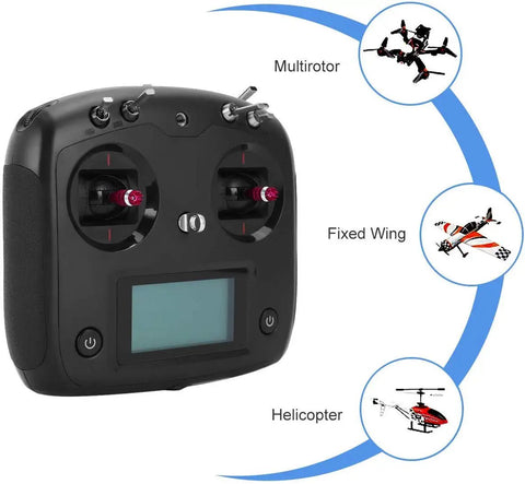 FPV RC Transmitter Beefed Up With Touch Screen And 2.4Ghz Link For Quadcopter Racing Mode 2 Includes FS-IA6B Receiver Low Power Consumption