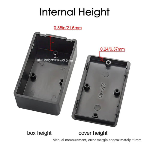 Slick Abs Project Box 10 Pack Built Tough Heavy Duty Electrical Enclosure with internal measurements for secure storage.