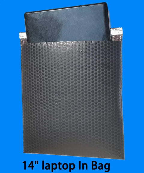 14 inch laptop in anti-static bubble bag for protection