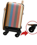 Side view of suitcase with installed 78mm luggage wheel replacement with 8mm bearings, focus on poly wheels for smooth glide.