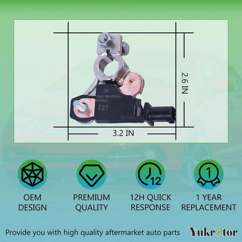 Battery Current Sensor With Real Time Voltage And Temperature Readout For Honda Civic 2012-2015, Honda CR-V 2012-2016, Acura ILX 2013-2022, Acura RDX 2013-2017 - Easy Install, Reliable ECU Data, Precise Battery Monitoring, 3.2 x 2.6 in