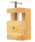 Adjustable Wood Carving Tool Clamp For Engraving And Seal Carving, Mini Bench Clamp in light wood, side view