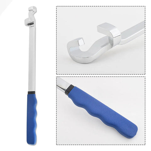 Heavy Duty Steel Wrench Extender Bar 15 Inches Long For Extra Leverage And Torque Adapter Extension Wrench with blue handle