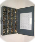 Open tray of Grade 8 Nut Bolt And Washer Assortment Kit With Tray 1000 Piece Multi Purpose Hardware Fastener Set For Drywall Wood Metal Projects Pro Grade For Everyday DIY Secure Fittings Easy Organization