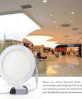 7 Inch 18W LED Recessed Ceiling Light Ultra Thin Downlight 6000K Daylight White Retrofit Kit in shopping mall