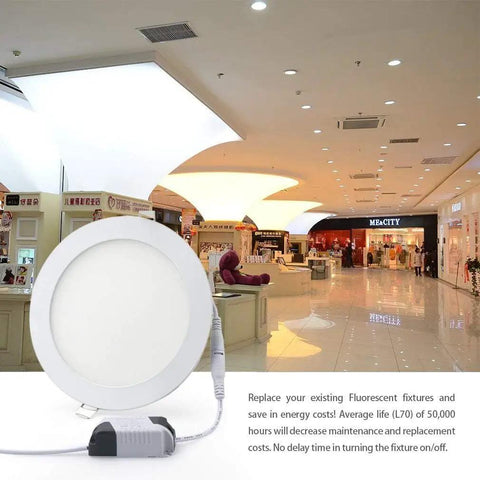 7 Inch 18W LED Recessed Ceiling Light Ultra Thin Downlight 6000K Daylight White Retrofit Kit in shopping mall