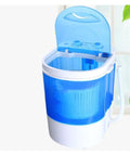 Space Saving Semi Automatic Portable Mini Washing Machine With Spin Dry Cycle For Cramped College Dorms And Studio Apartments lightweight blue design