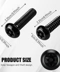 Heavy Duty Stainless Steel Anti Theft License Plate Screws And Security Bolts For Cars, showing hexagon design and measurements.