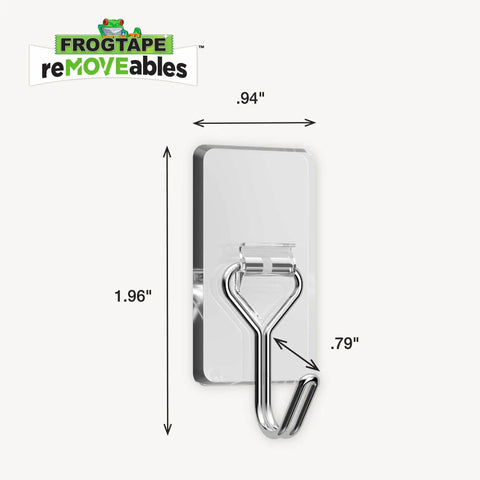 Super Slick Clear Wire Wall Hooks With Sturdy Adhesive Pads - Zero Guesswork Damage Free Mounting - Solid Strength Holds Up To Two Pounds Each - Pull Off And Stick Anywhere For Easy Dorm And Apartment Organization - Set Of Six