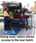 Swing Away Bracket For Outside Carriers And Lifts Class 3 Hitch Mounted Easy Breezy Pivot For Full Trunk Access 40 Lb Weight Automatic Hold Down Arm Works With Most Outdoor Carriers And Lifts on SUV rear