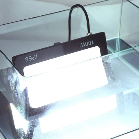 Led Flood Light, 10000Lm Waterproof Ip66, 3.5Cm Ultra-Thin Outdoor Sup submerged in water showing its waterproof design.