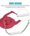 Toilet Flapper Replacement Kit For Your Tank With Chain Hinges And 2 Buoys 2 Pack Keeps Your Water Bill Low display with chain and buoys