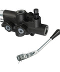 Four Way Three Position Hydraulic Log Splitter Valve With Auto Return Detent Lever, 25GPM 2750PSI, shown separately.