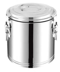 Heavy Duty 100 Liter Insulated Beverage Dispenser Barrel Built Like A Tank With 304 Stainless Steel Body, top view, latching lid.