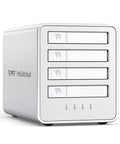 Kickass 2.5 Inch 4 Bay Raid Enclosure Featuring Usb 3.2 Gen 2 Ports with four drive bays for SSD and HDD storage.