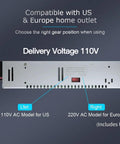 Beefy 30A 360W 12V DC Power Supply Universal Switch Mode Converter showing voltage settings for 110V US and 220V Europe use.