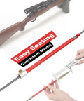 Overall Length Gauge Straight Aluminum OAL Gauge for Reloading with rifle and measuring caliper in use