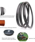 Close-up of Heavy Duty Deck Belt Five Eighths Inch By One Hundred Six Inch For 52 Inch Deck Lawn Mowers Built To Last
