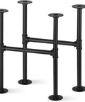 Industrial Pipe Table Legs Black 15.9 Inch 2 Pack Sturdy Heavy Duty Metal Coffee Desk Legs For Bench Or Table Tops In Modern Industrial Style