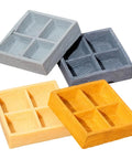 Four Grid Dollhouse Storage Box Resin Organizer For Candy, Nuts, And Sweet Tiny Treats Realistic Miniature Storage in assorted colors