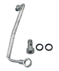 Four Pack Plug N Play Turbo Oil Return Drain Line And Oil Feed Pipe Kit For Chevy Cruze Sonic Trax And Buick Encore One Point Four Liter 2011 Through 2021 Replacement For Part Numbers 25198546 55592600 55568031 showing a silver pipe with fittings