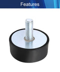 Close-up of Heavy Duty M16 Rubber Vibration Isolators For Diesel Generators Rock Solid Anti Shake Mount with metal stud