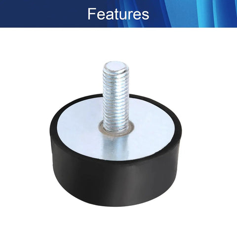 Close-up of Heavy Duty M16 Rubber Vibration Isolators For Diesel Generators Rock Solid Anti Shake Mount with metal stud