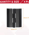 Rock Solid Acrylic Piano Hinges For Cabinet And Furniture Dead Easy Install Continuous Folding Design Compact 45X35MM Size, 4 pieces displayed.