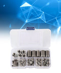 Thread Repair Kit 50 Pcs 302 Stainless Steel Inner Thread Self Tapping Inserts Set Pro Grade For Metal Bolts Damaged Threads Repair And Reinforcement Tool Tap Inserts For Heavy Duty Fastener Restoration in plastic case