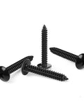 Top Shelf Number 14 By 1 1/2 Inch Truss Head Self Tapping Wood And Sheet Metal Screws in black 304 stainless steel.