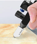Pro Grade Glass Tile Cutter With 2 In 1 Breaker Function Tungsten Steel Cutting Wheel in use on tile surface