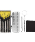 Eyeglass Repair Kit With Precision Screwdriver Set, Tweezers And Nose Pads, Multi Size Screws For Glasses Repair, Compact On The Go Storage Case For Quick Fixes And Easy Frame Tune Ups