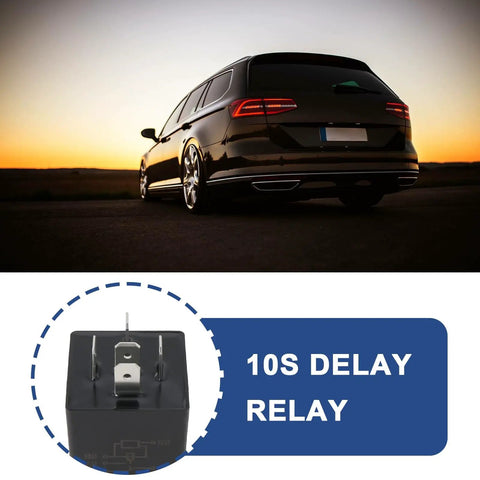 Dual Pack 12V Automotive Delay Relay Module 40A High Current SPDT Time Delay Relay 10 Second On Off Delay 5 Pin Glow Plug Compatible Perfect For Car Electronics Wiring Projects And Quick Power Sequencing. 10s delay relay for car wiring